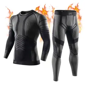 Meethoo 784112466892 Mens Thermal Underwear Set Seamless Compression Base Layer Winter Cold Gear