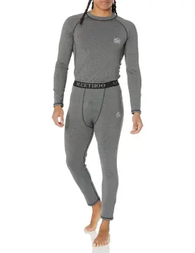 Meethoo 798044115162 Mens Compression Base Layers Long Johns Winter Gear With Fleece Lined For Sk