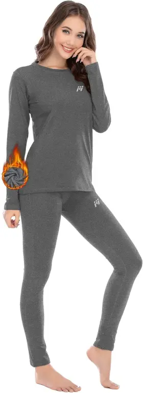 Meetwee 445039054038 Thermal Underwear For Women Long Johns Ski Cold Weather Gear Set Base L