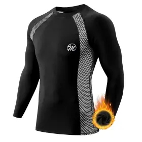 Meetwee 750918084240 Mens Thermal Underwear Set Winter Ski Gear Fleece Lined Long Johns Base Lay