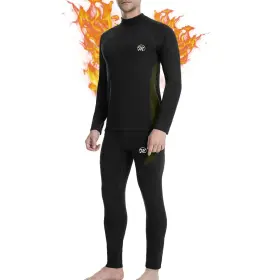 Meetwee 791259345973 Mens Thermal Underwear Set Winter Ski Gear Fleece Lined Long Johns Base Lay