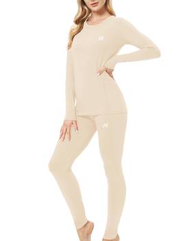 Meetwee 810184317906 Thermal Underwear For Women Winter Warm Base Layer Compression Set Fleece L