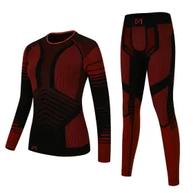 Wu12-red-m Meetwee Thermal Underwear For Women Long Johns Ski Cold Weather Gear Set Base Layer