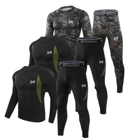 Meetyoo 738060705695 Thermal Underwear For Men 3 Sets Long Johns Fleece Lined Hunting Gear Bottom