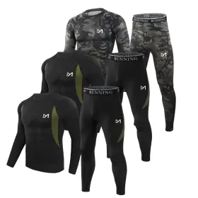 Meetyoo 738060705695 Thermal Underwear For Men 3 Sets Long Johns Fleece Lined Hunting Gear Bottom