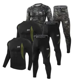 Meetyoo 738060705718 Thermal Underwear For Men 3 Sets Long Johns Fleece Lined Hunting Gear Bottom