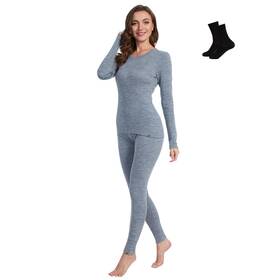 Merinnovation 88900353 Merino Wool Base Layer Set For Women 100% Thermal
