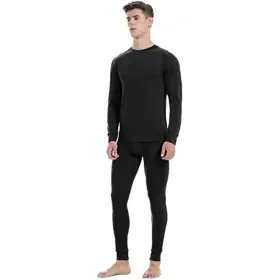 6774 Merino Men Wool Base Layer Set Winter Underwear Bottom Long Sleeve Top Xxl