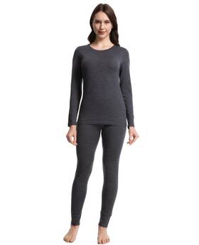 Merino Protect Mt6984-duys 100% Wool Base Layer Set Women Soft Thermals Odor Resistance Pajamas F
