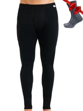 Merino.tech 062281003561 Wool Base Layer Mens Bottom Pants 100 Heavyweight Midweig