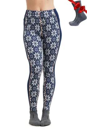 Merino.tech 062281014758 Wool Base Layer Women Pants 100% Leggings Midweight Therma