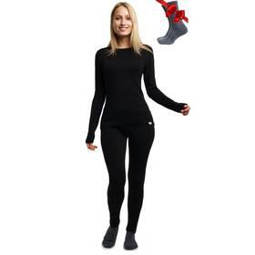 Merino.tech 062281015823 Merino.tech Wool Base Layer Women Set - Heavyweight Lite Midweight M