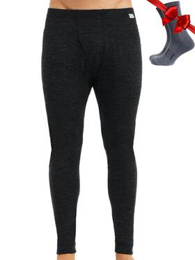 Merino.tech 062281022968 Wool Base Layer Mens Bottom Pants 100 Heavyweight Midweig