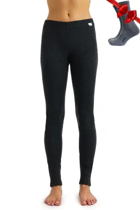 Merino.tech 062281025471 Wool Base Layer Women Pants 100% Leggings Midweight Therma