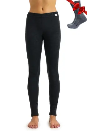 Merino.tech 062281025488 100 Wool Womens Thermal Leggings Socks - Medium Charcoal Grey