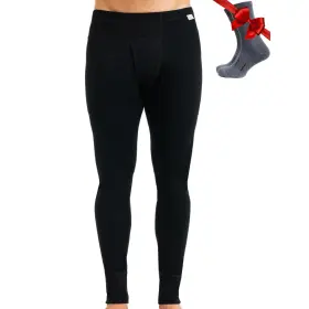 Merino.tech 895261814369 Wool Base Layer Mens Bottom Pants 100% Midweight Thermal U