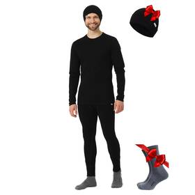Merino.tech 895261820698 Merino.tech Wool Base Layer Mens Set Beanie - Midweight
