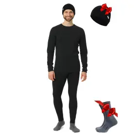 Merino.tech 895261820803 Wool Base Layer Mens Set - Heavyweight Midweight Lite Th