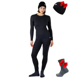 Merino.tech 895261822050 Wool Base Layer Women Set - Midweight Underwea