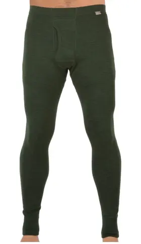 Meriwool 191314011322 New Mens Base Layer 100% Merino Wool Thermal Pants Large Army Green