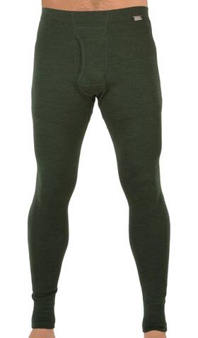 Meriwool 191314011339 Mens Base Layer 100% Merino Wool Thermal Pants Size Medium Army Green