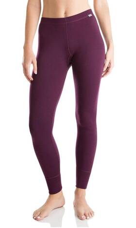 Meriwool 191314020607 Womens 100% Merino Wool Base Layer Thermal Pants Plum Size Xs 250g