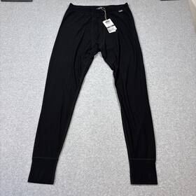 Meriwool 191314029082 Nwt Mens Sz L Black Base Layer 100% Merino Wool Thermal Pants 190g
