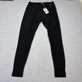 Meriwool 191314029082 Nwt Mens Sz L Black Base Layer 100% Merino Wool Thermal Pants 190g