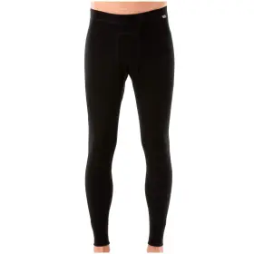Meriwool 191314032204 Mens Base Layer 100% Merino Wool Thermal Pants Black