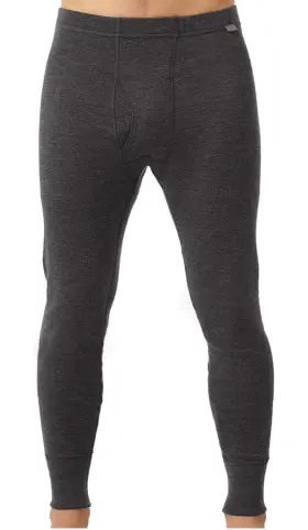 Meriwool 191314032280 New Mens Base Layer 100% Merino Wool Thermal Pants Size Tall Large Gray
