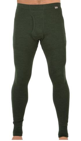 Meriwool 191314032396 New Mens Base Layer 100% Merino Wool Thermal Pants Large Army Green