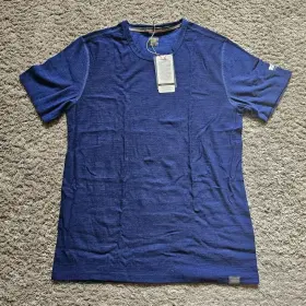 Meriwool 191314035748 190 Lightweight Base Layer T-shirt Mens Small Color Navy