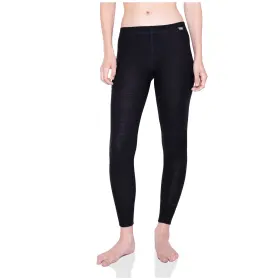 Meriwool 191314036691 Women S Base Layer Bottoms - Lightweight Merino Wool Thermal Pants Black