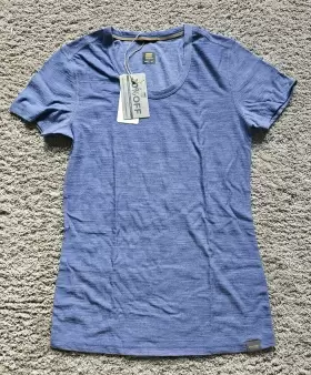 Meriwool 191314036998 190 Lightweight Tee Shirt Womens Size Xs Color Sky Heather