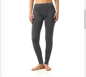 Meriwool 191314039593 Womens 100% Merino Wool Base Layer Thermal Pants Large Gray 400g