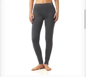 Meriwool 191314039593 Womens 100% Merino Wool Base Layer Thermal Pants Large Gray 400g