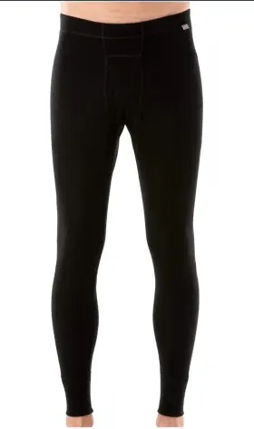 Meriwool 849344059622 Mens Base Layer 100% Merino Wool Thermal Pants Size S Small Black 240g