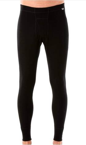 Meriwool 849344059677 Mens Base Layer 100% Merino Wool Thermal Pants Size Xl Black 240g