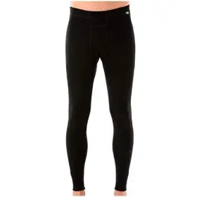 Meriwool 849344059844 Mens Base Layer 100% Merino Wool Thermal Pants Black