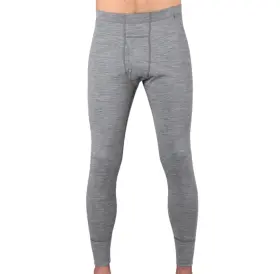 Men-leg250-l-gryhtr Meriwool Mens Merino Wool Thermal Base Layer Pants - Gray Heather Size M