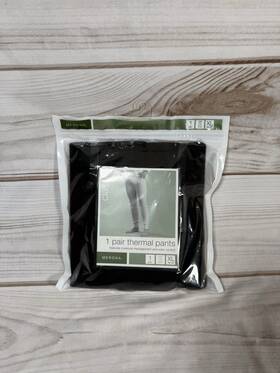 Merona 091641141603 Thermal Pants Classic Black Men S Size Xl 40-42 Moisture Odor Control