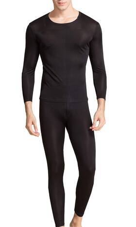 Metway Hy-051-bl-xl Silk Long Underwear Mens Mulberry Johns Top And Bottom Thermal Und
