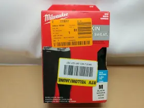 441b-m Milwaukee 045242809967 Mens Workskin Thermal Underwear Base Layer In Black / Medium