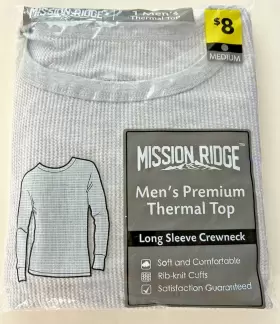 Mission 430001844936 Nwt Ridge Mens Medium Premium Thermal Long Sleeve Crewneck Top