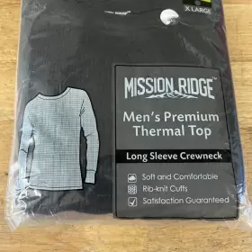 Mission Ridge 430001489007 Mens Camo Premium Long Sleeve Crewneck Thermal Top Sz Xl Nwt