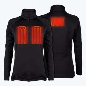 Mwwt30010225 Mobile Warming Womens Element Mid-layer 1/4 Zip Long Sleeve Heated Shirt S