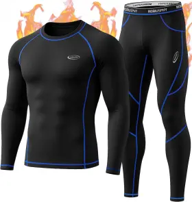 Mobiusphy 313108063014 Thermal Underwear For Men Sweatsuits Long Johns Set With Fleece Lined Base Layer