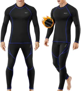 Mobiusphy 707443616538 Thermal Underwear For Men Long Johns Set With Fleece Lined Base Layer Top Bot