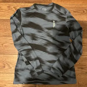 100500-1165-001-m Mons Royale Cascade Merino 200 Large Mens Baselayer Top Blue Medium