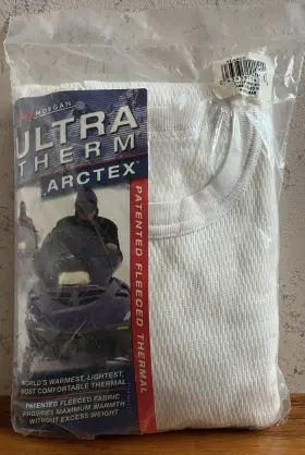 Morgan 043935114114 Vintage 2003 Ultra Therm Arctex Mens Thermal Top White X-lrg New Free Sh